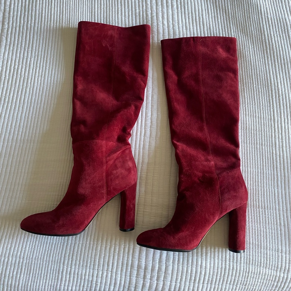 Red Suede Vince Camuto Boots